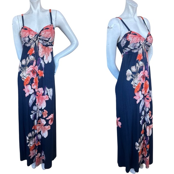 Tommy Bahama Le Grande Fleur Tambour Convertible Floral Maxi Dress Size Small - Picture 1 of 13